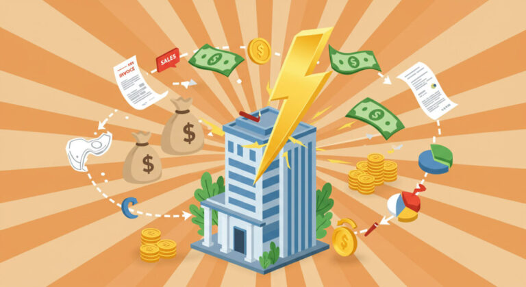 Illustration to show how businesses can supercharge their cashflow