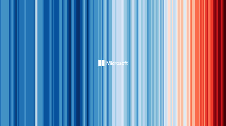 #ShowYourStrips background with the Microsoft logo cut out.