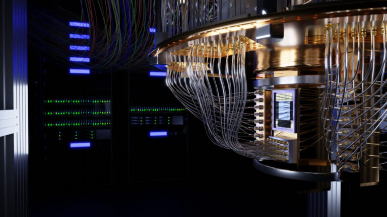 Quantum-centric supercomputing represented by a 3D render of how a quantum supercomputer might look