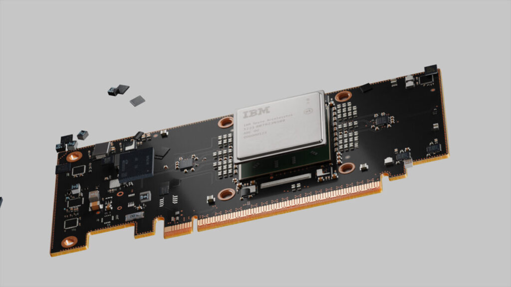 The IBM Spyre accelerator chip on a PCIe card
