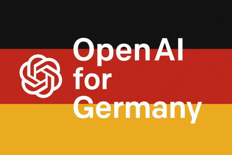 SAP OpenAI Germany represented by German flag with OpenAI for Germany in text