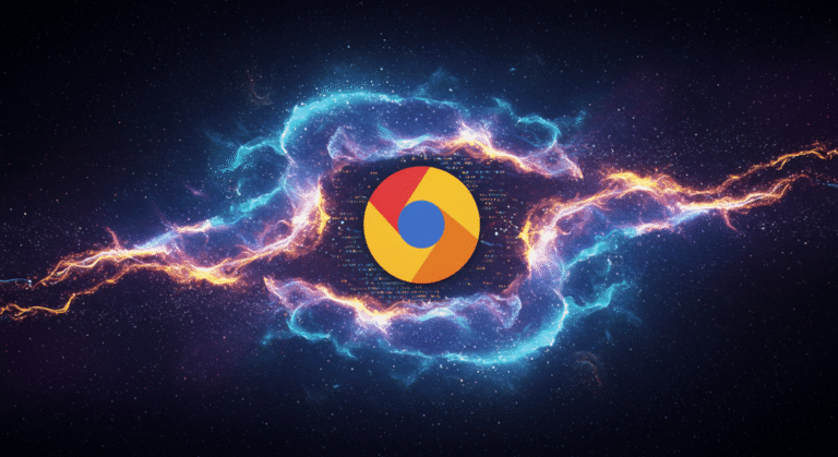 abstract of google chrome with enhanced ai mode