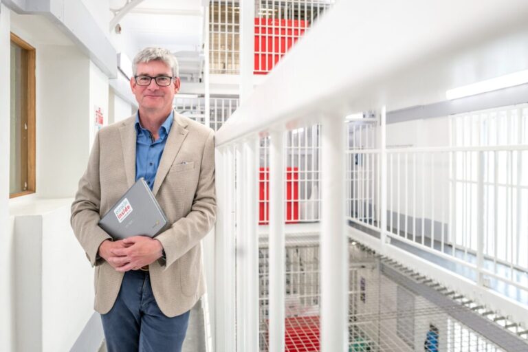 James Tweed, Founder of Coracle, in one of His Majesty's prisons