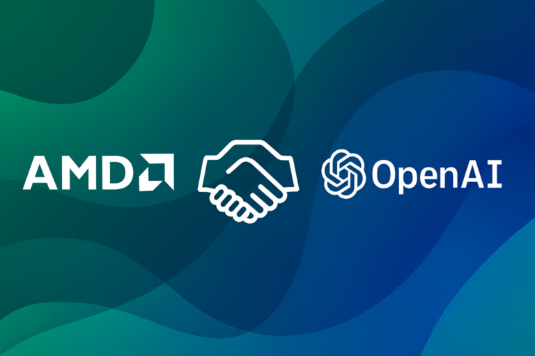 abstract image to represent partnership between AMD and OpenAI