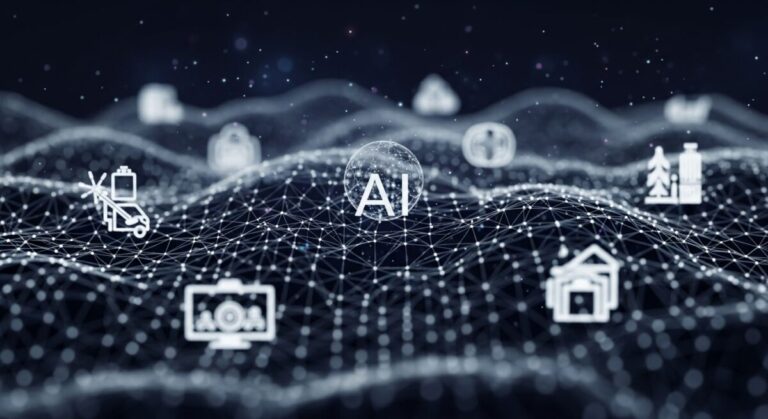 abstract image to show power of enterprise ai in industrial, medical and business settings