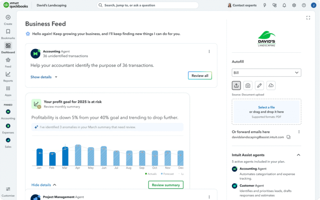 Intuit QuickBooks Business Feed