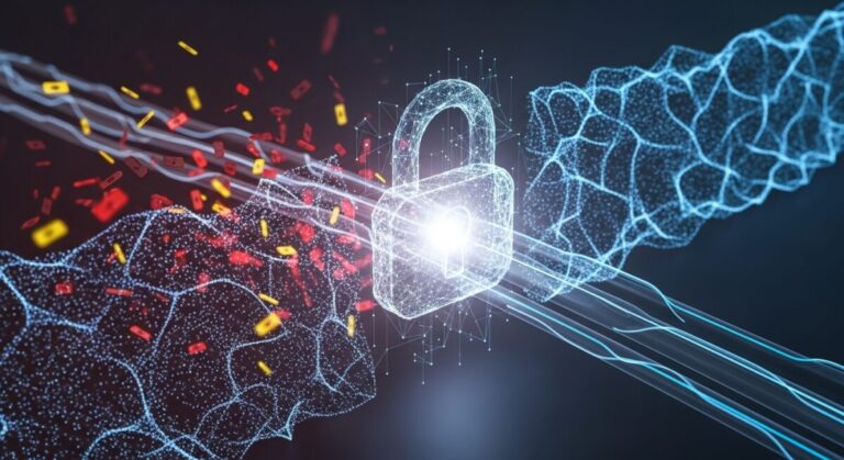 abstract to show importance of zero trust to protect networks