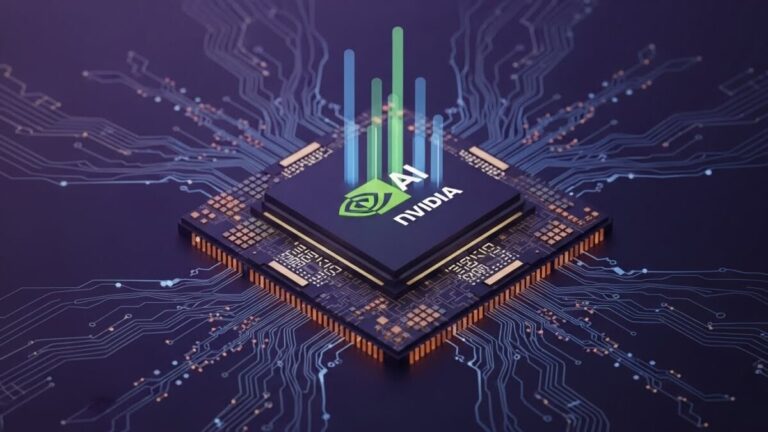 Abstract to show Nvidia AI chips being used in China to make lots of money