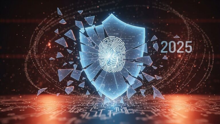 abstract to show security lessons learned in 2025, from attacks on supply chains to identity management to AI threats