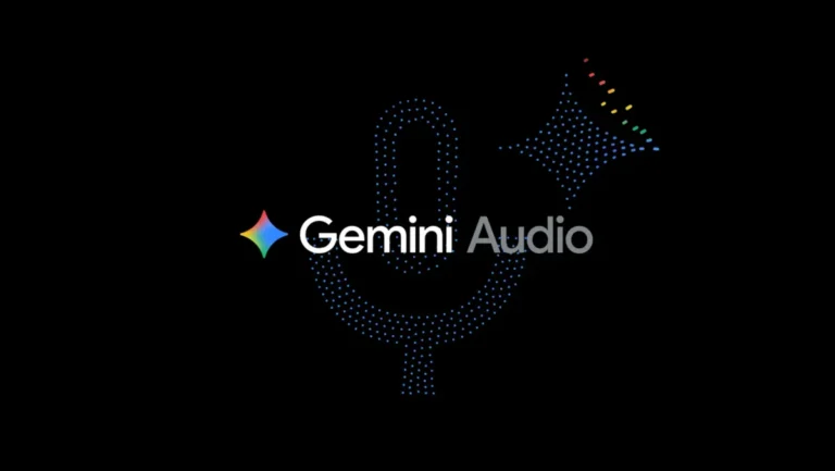 google native audio logo against black background
