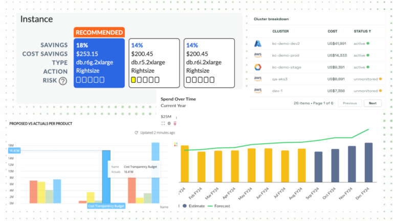 collage of IBM Apptio dashboard tools