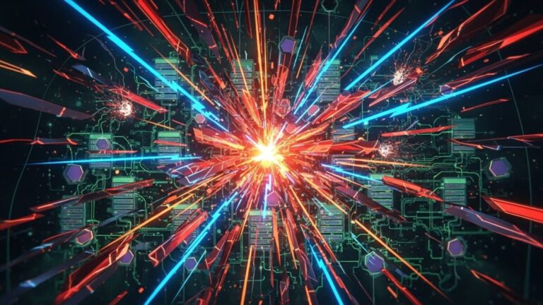 VoidLink Linux: abstract showing malware attacking Linux networks - no skulls