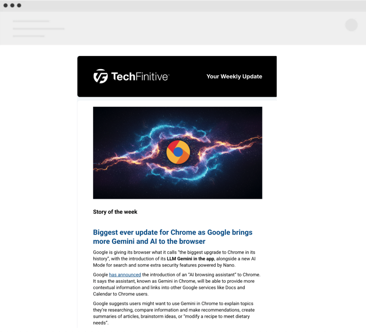 TechFinitive Newsletter