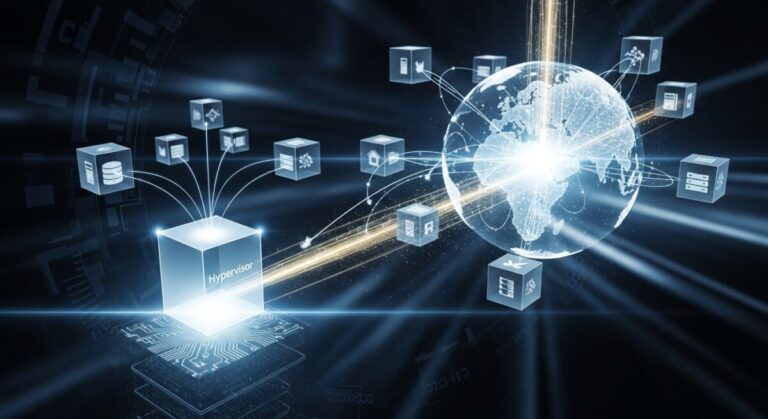 HPE virtualisation study illustrated by abstract to show concept of virtualisation in enterprises