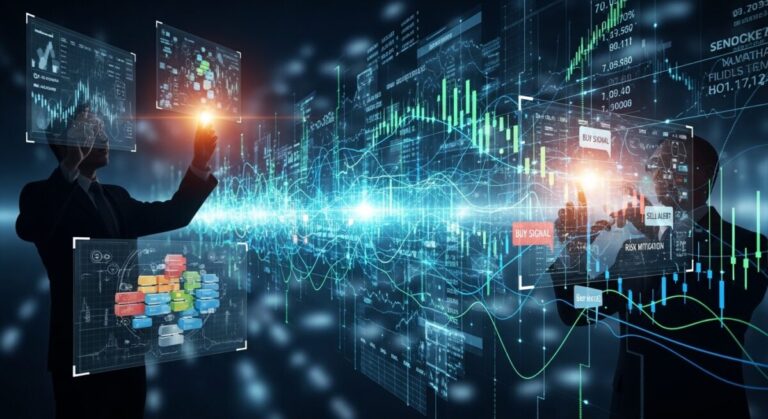 abstract to show importance of AI assistance to finance traders