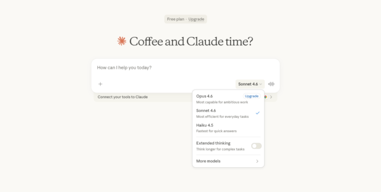 Claude Sonnet 4.6 screengrab