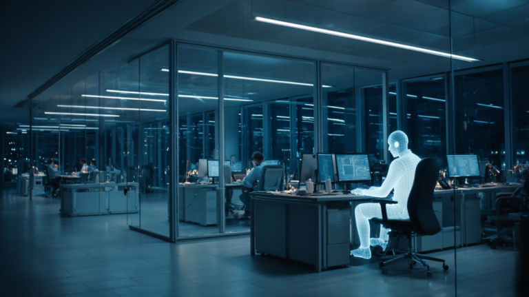 Avatar of an employee in an office