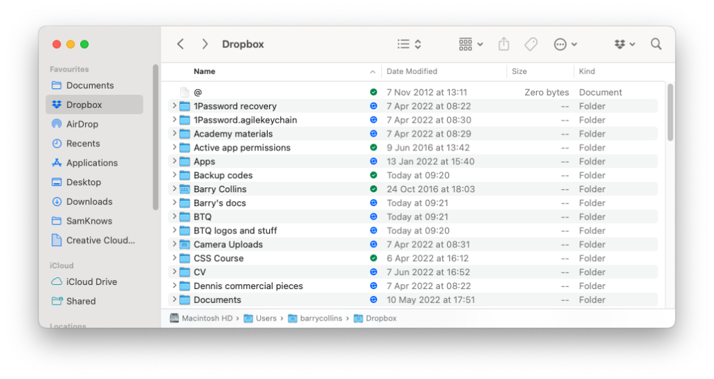 How do I force Dropbox to sync all my files on a Mac?