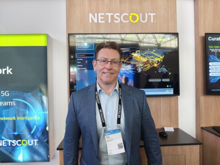 Darren Anstee, NETSCOUT's Chief Technology Officer for Security, at MWC 2026