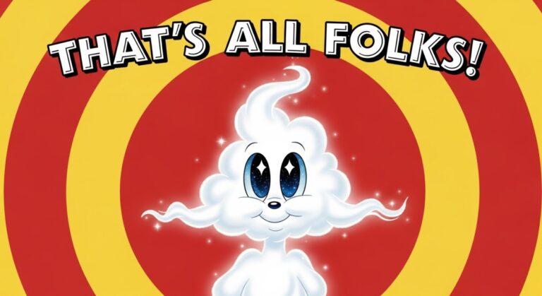 Why openai ditched sora: Looney Tunes style end frame that says "That's all folks" with a Sora-like image inside
