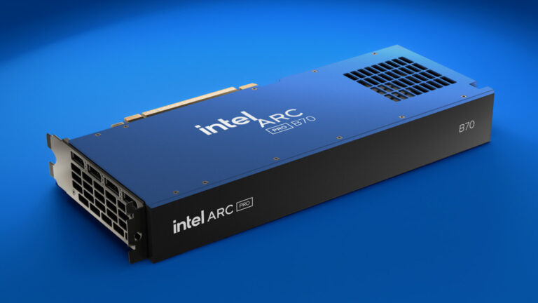 Intel Arc Pro B70 one with background
