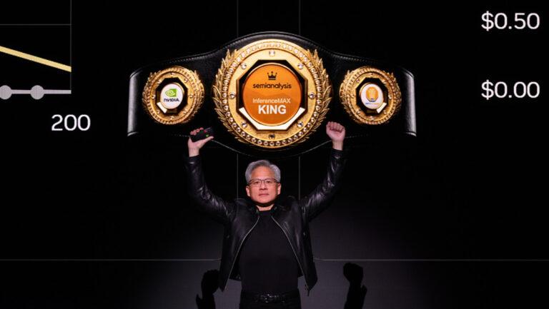 Nvidia CEO and Founder Jensen Huang on-stage at GTC 2026 during his keynote