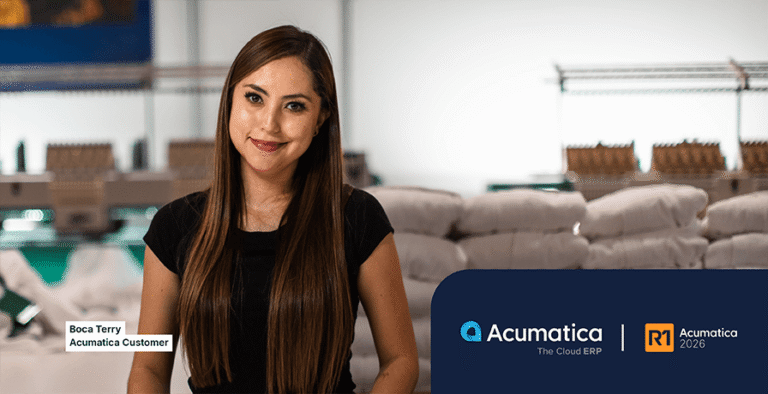 A happy Acumatica customer, as featured on the company's blog