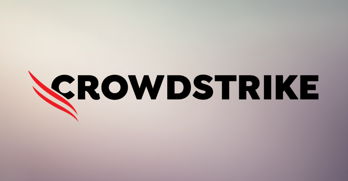 CrowdStrike logo against gradient background
