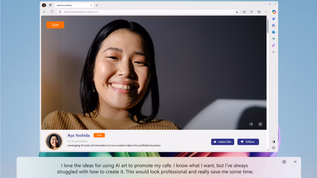 Live translation happening real-time on a video stream