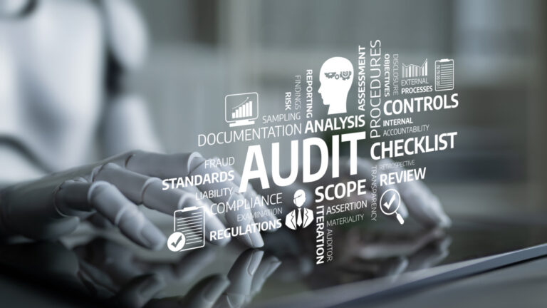AI agent risks governance shown by visual representation of audit processes highlighting analysis steps, checklist items, and compliance factors. Ideal for businesses focusing on governance and transparency. Tessel