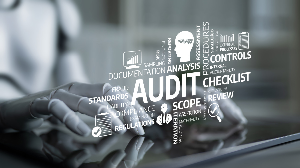 AI agent risks governance shown by visual representation of audit processes highlighting analysis steps, checklist items, and compliance factors. Ideal for businesses focusing on governance and transparency. Tessel