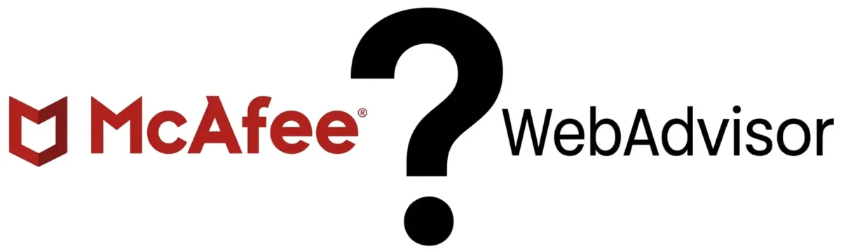 McAfee WebAdvisor - What is it shown by McAfee logo next to WebAdvisor logo with question mark in the middle