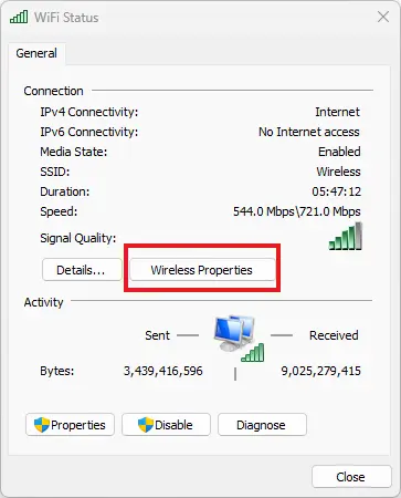 Wireless properties