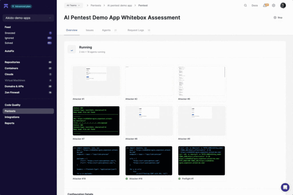 Aikido Security's agentic pentest