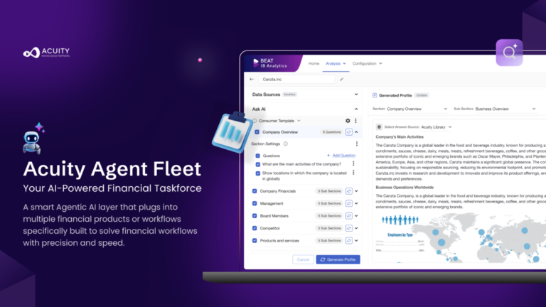 Acuity Analytics’ agentic AI platform, Agent Fleet Pro