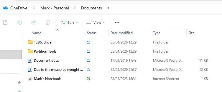Onedrive documents