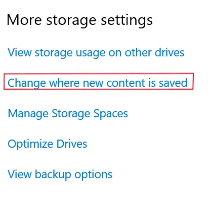 change where content is saved windows 10