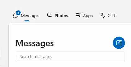 menu on phone link
