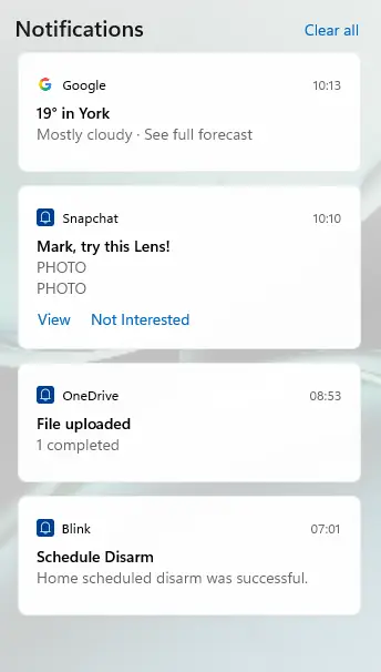 notifications in phone link