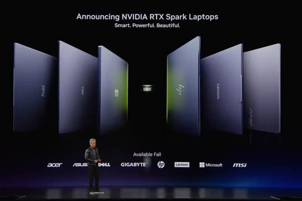 Jensen Huang on-stage at Computex 2026