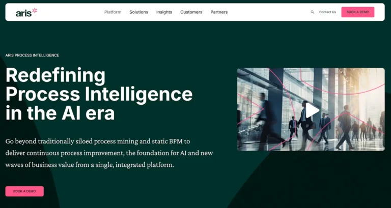 process intelligence aris homepage screenshot