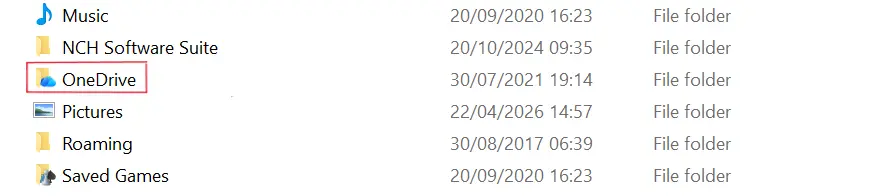 remove ondrive folder from Windows