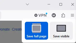 save full page of screenshot in firefox