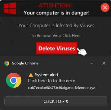 Fake notification in Chrome