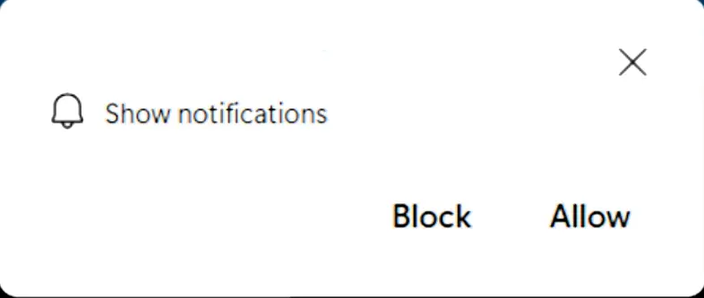 Notification box in edge