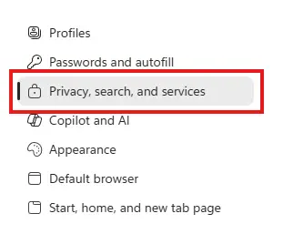 Privacy, serch and services in Edge