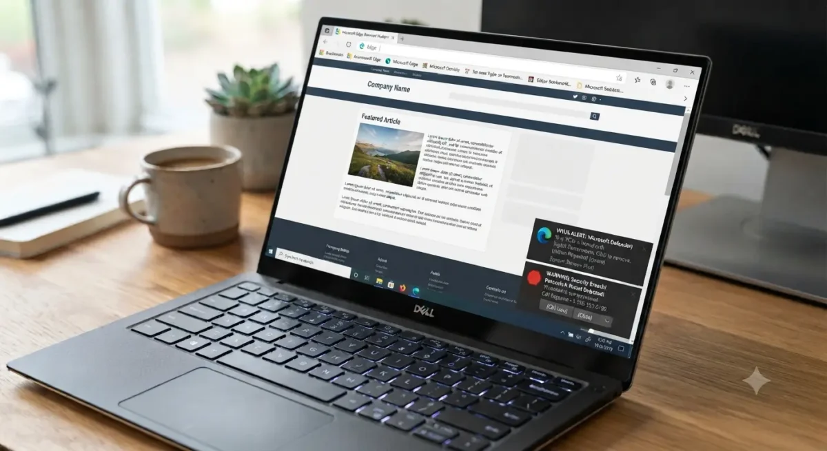 Scam notifications in Microsoft Edge are widespread - and frustrating (image Google Gemini)