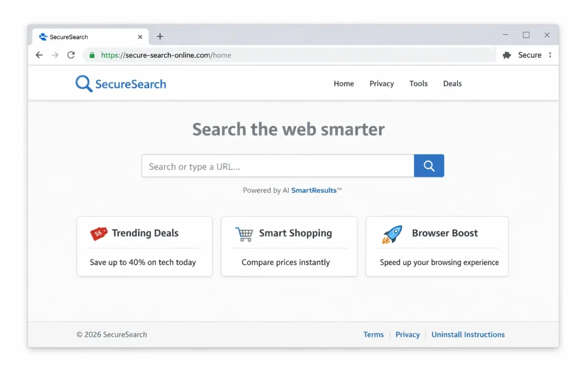 Secure search browser hijack