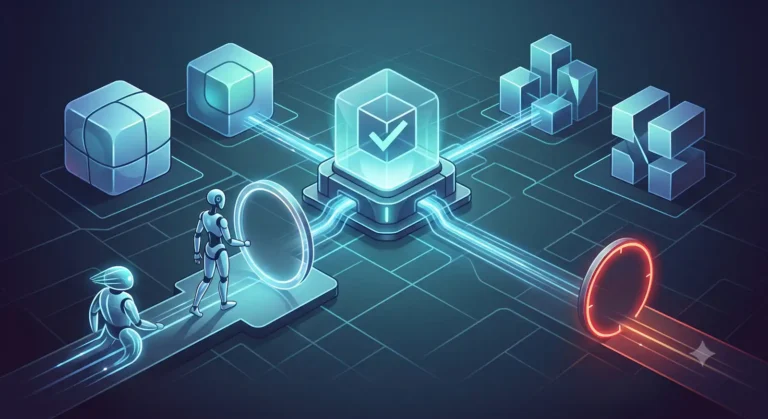 Abstract image to represent zero trust for ai bots