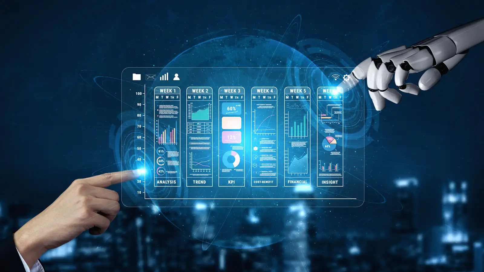 AI powered weekly business performance report and analytics dashboard.
